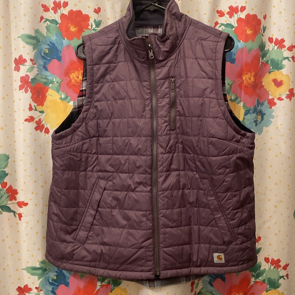 XL Purple Carhartt Vest, reversible!